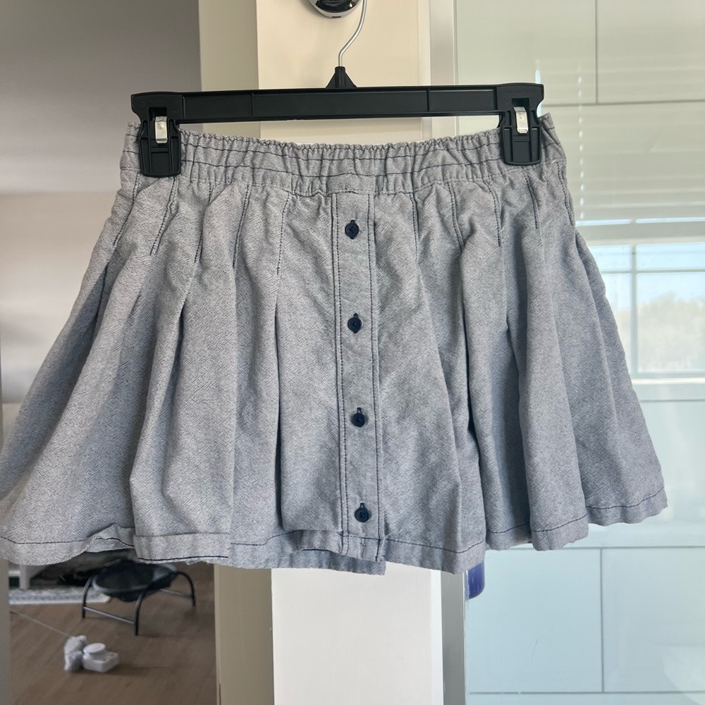 Aerie grey pleated skort with button detail Size XS